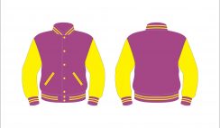 Get quality custom Purple and Yellow varsity jacket in 2025