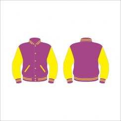 Get quality custom Purple and Yellow varsity jacket in 2023