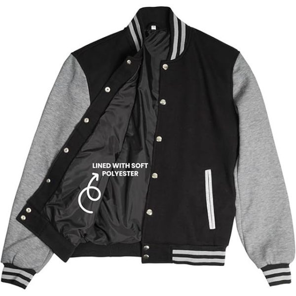 OEM Manufacturer Baseball Letterman Varsity Jacket Custom Embroidery Leather Sleeves Windbreaker Jacket - Image 4