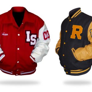 varsity jacket leather sleeves